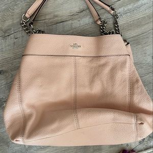 Coach light pink soft pebble leather